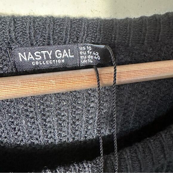 NEW nasty gal recycled crew neck jumper dress size 10 - Picture 7 of 9